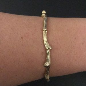 Lia Sophia gold twig bangle